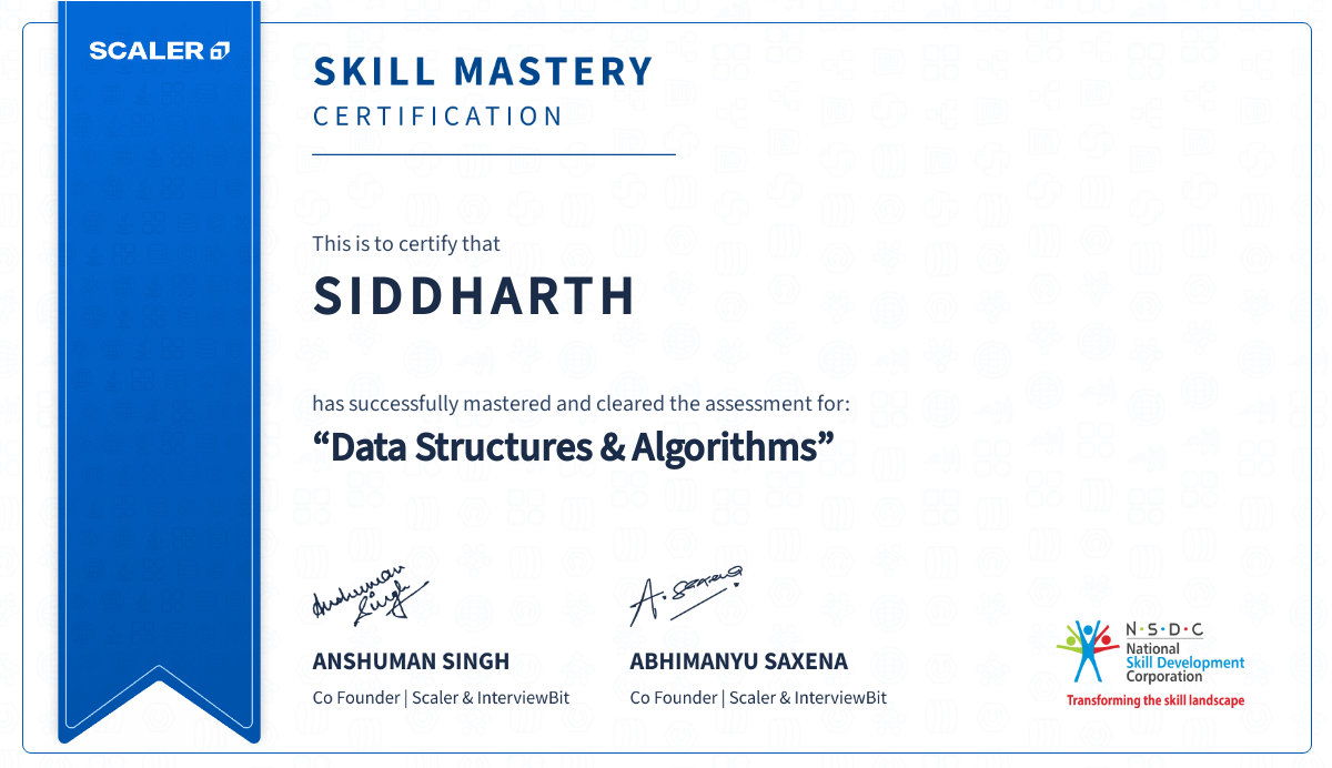 DSA Certificate